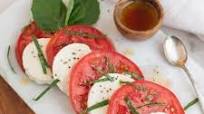 Tomato and Silken Tofu Caprese Salad Tomato and Silken Tofu Caprese Salad