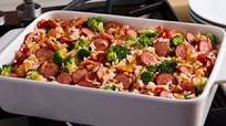 Smoked Sausage Rice & Veggie Bake Smoked Sausage Rice & Veggie Bake