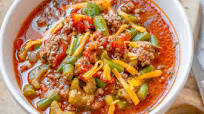 Hamburger Beef Soup {Low Carb / Keto} Hamburger Beef Soup {Low Carb / Keto}