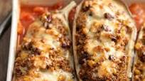 Mexican Quinoa Stuffed Aubergine Mexican Quinoa Stuffed Aubergine