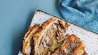 Slow-roast pork belly with sherry gravy and mint relish Slow-roast pork belly with sherry gravy and mint relish
