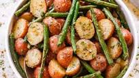 Roasted Garlic Potatoes and Green Beans Roasted Garlic Potatoes and Green Beans