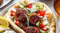 Falafel Gyros with Feta Tzatziki Falafel Gyros with Feta Tzatziki