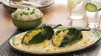 Chile relleno de panela con elote Chile relleno de panela con elote