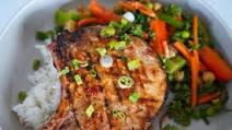 Thai Sweet Chili Pork Chops with Chopped Salad Thai Sweet Chili Pork Chops with Chopped Salad