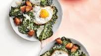 Kale Buttermilk Caesar with Frizzled Eggs Kale Buttermilk Caesar with Frizzled Eggs