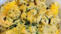 Seafood Stuffed Baked Potato In Cream Sauce Seafood Stuffed Baked Potato In Cream Sauce