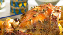 Slow-roast Greek lamb with tzatziki Slow-roast Greek lamb with tzatziki