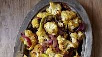 Roasted madras curry cauliflower with raita Roasted madras curry cauliflower with raita