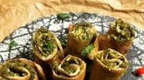 Palak Paneer Dosa Roll Palak Paneer Dosa Roll