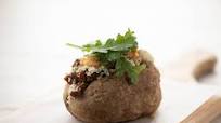 Steak and Blue Cheese Loaded Baked Potato no cooking required Steak and Blue Cheese Loaded Baked Potato no cooking required