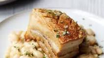 Confit pork belly with cannellini beans & rosemary Confit pork belly with cannellini beans & rosemary
