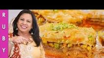 Baklava Homemade Middle Eastern Mithai Recipe in Urdu Hindi - RKK Baklava Homemade Middle Eastern Mithai Recipe in Urdu Hindi - RKK