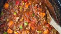 Crock Pot Beef and Three Bean Chili Recipe Crock Pot Beef and Three Bean Chili Recipe