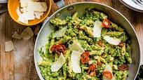 Broccoli pesto penne with chilli and garlic sizzle Broccoli pesto penne with chilli and garlic sizzle