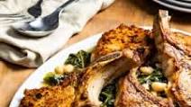 One-Pan Pork Chops with Garlicky Beans and Greens One-Pan Pork Chops with Garlicky Beans and Greens