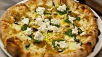 Vegetarian Pesto Pizza With Feta Cheese Vegetarian Pesto Pizza With Feta Cheese