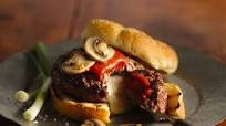 Mozzarella-Stuffed Mushroom Pizza Burgers Mozzarella-Stuffed Mushroom Pizza Burgers