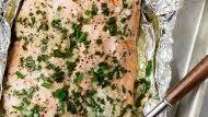 Grilled Salmon in Foil with Garlic Butter Grilled Salmon in Foil with Garlic Butter