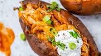 Slow Cooker Loaded Enchilada Chicken Stuffed Sweet Potatoes Slow Cooker Loaded Enchilada Chicken Stuffed Sweet Potatoes
