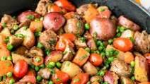 Italian Sausage Skillet with Spring Vegetables Italian Sausage Skillet with Spring Vegetables