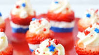 Red White and Blue Cheesecake Stuffed Strawberries Red White and Blue Cheesecake Stuffed Strawberries