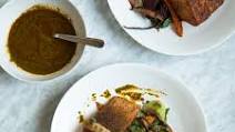 Charmoula-Spiced Salmon with Za’atar Vegetables Charmoula-Spiced Salmon with Za’atar Vegetables