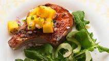 Barbecue Pork Chops with Mango Salsa Barbecue Pork Chops with Mango Salsa
