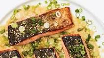 Crispy-Skin Salmon with Miso-Honey Sauce Crispy-Skin Salmon with Miso-Honey Sauce