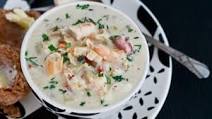 Seafood Chowder with Clams, Shrimp, and Fish Seafood Chowder with Clams, Shrimp, and Fish