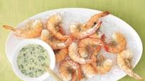 Salt-Roasted Shrimp with Scampi Dip Salt-Roasted Shrimp with Scampi Dip