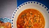 Hearty Instant Pot Navy Bean Soup with Ham, Tomatoes and Kale Hearty Instant Pot Navy Bean Soup with Ham, Tomatoes and Kale
