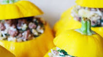 Grass-Fed Beef-Stuffed Pattypan Squash Grass-Fed Beef-Stuffed Pattypan Squash