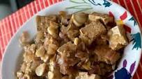 Tofu encebollado a la cerveza tostada vegano🌱vegetariana Tofu encebollado a la cerveza tostada vegano🌱vegetariana