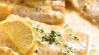 Baked Fish with Lemon Cream Sauce (One Baking Dish!) Baked Fish with Lemon Cream Sauce (One Baking Dish!)