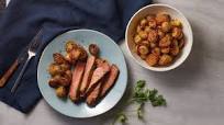 Sugar-and-Spice-Crusted Steak with Spiced Baby Potatoes Sugar-and-Spice-Crusted Steak with Spiced Baby Potatoes