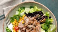 Carnitas Taco Salad with Honey Lime Vinaigrette Carnitas Taco Salad with Honey Lime Vinaigrette