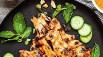 Grilled Chicken Satay With Peanut Sauce Grilled Chicken Satay With Peanut Sauce