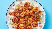 Louisiana-Style Shrimp with Bell Peppers & Steamed Rice Louisiana-Style Shrimp with Bell Peppers & Steamed Rice