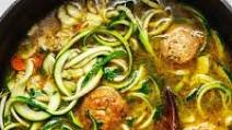 Keto Chicken Meatball Zoodle Soup Keto Chicken Meatball Zoodle Soup