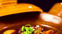 Tofu, Aubergine and Shiitake Mushroom Claypot in Chilli Black Bean Sauce Tofu, Aubergine and Shiitake Mushroom Claypot in Chilli Black Bean Sauce