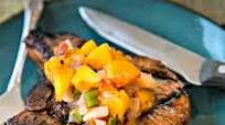 Grilled Pork Chops and Peach Salsa Grilled Pork Chops and Peach Salsa