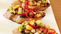 Grilled Corn, Bacon and Chile Crostini Grilled Corn, Bacon and Chile Crostini