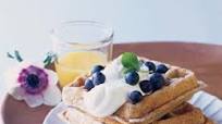 Blue Corn Waffles with Lavender Cream and Fresh Blueberries Blue Corn Waffles with Lavender Cream and Fresh Blueberries