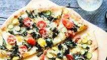 Harvest Vegetable Pizza with Garlic Aioli Sauce Harvest Vegetable Pizza with Garlic Aioli Sauce