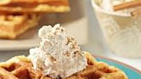 Eggnog Waffles with Cinnamon Whipped Cream Eggnog Waffles with Cinnamon Whipped Cream