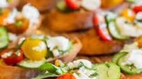 Cucumber Caprese Bruschetta Cucumber Caprese Bruschetta