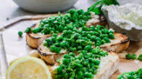 Minty Pea and Boursin Bruschetta Minty Pea and Boursin Bruschetta