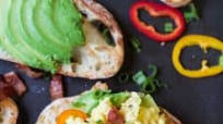 Breakfast Bruschetta on Avocado Toast Breakfast Bruschetta on Avocado Toast