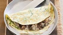 Spinach crepes with creamy mushroom and mascarpone filling Spinach crepes with creamy mushroom and mascarpone filling